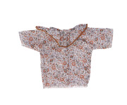 Camisa Cutie con Volante para Mueco Gris Topo